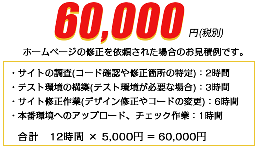 見積例 60,000円